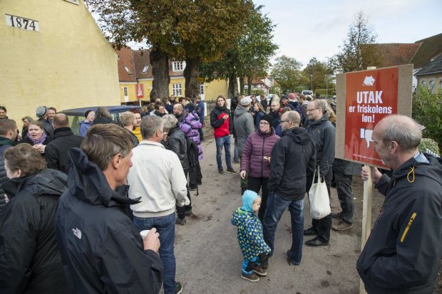 Mange demonstranter i Rynkeby